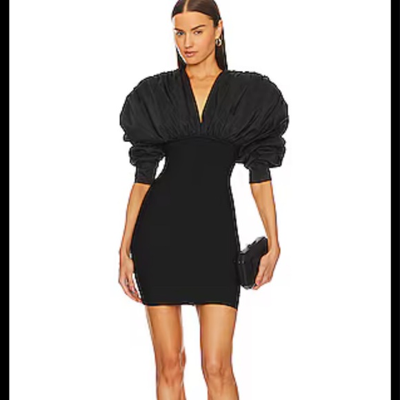 Herve Leger Black Long Sleeve Dress - Picture 1 of 2